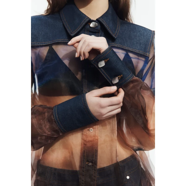 Aje Remie Denim Contrast Shirt