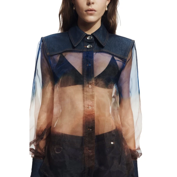 Azure Dip Dye tops