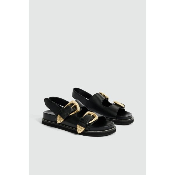 Aje Renata Sandal in Black | Sandals | Coveti