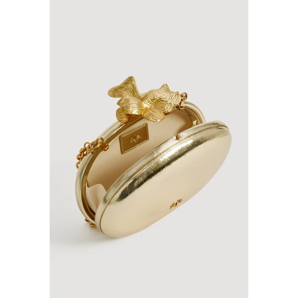 Aje Retrofete Clutch in Light Gold | Clutch Bags | Coveti