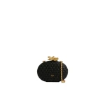 Aje Retrofete Woven Clutch in Black | Clutch Bags | Coveti