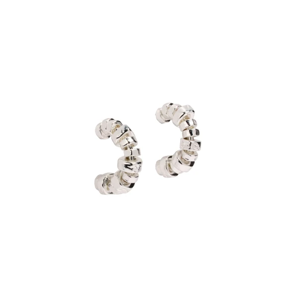 Aje Rogue Small Hoop in Silver | Earrings | Coveti