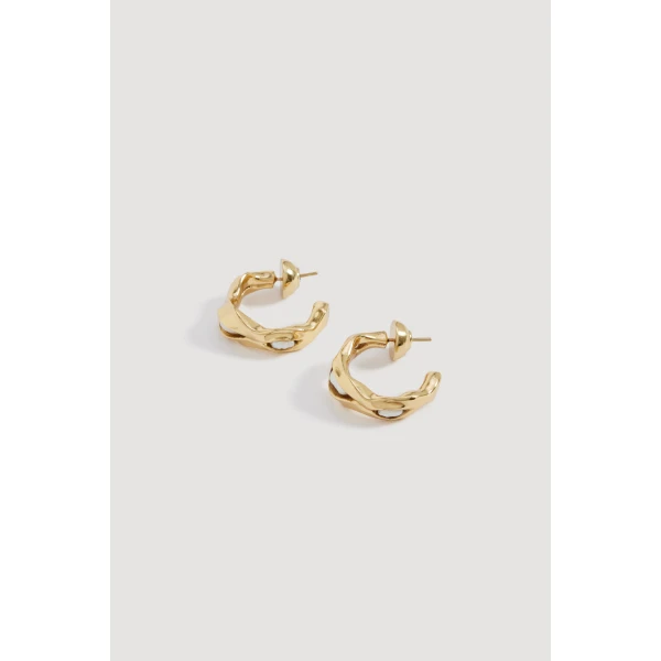 Aje Romara Large Pearl Hoops in Gold/Pearl | Earrings | Coveti