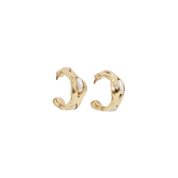 Romara Large Pearl Hoops