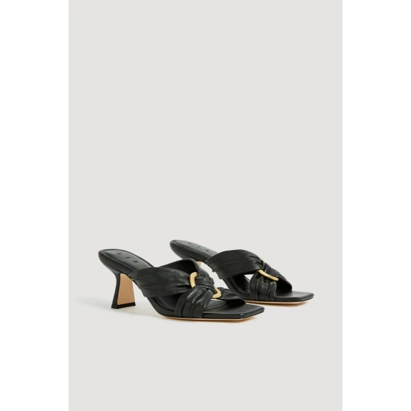 Aje Saint Heel Mule in Black | Heels | Coveti
