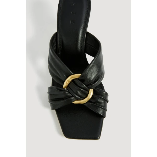 Aje Saint Heel Mule in Black | Heels | Coveti
