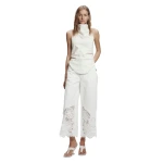Aje Sardinia Crochet Hem Jeans