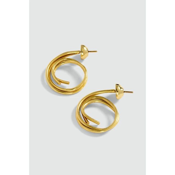 Aje Sascha Swirl Earrings in Gold | Earrings | Coveti