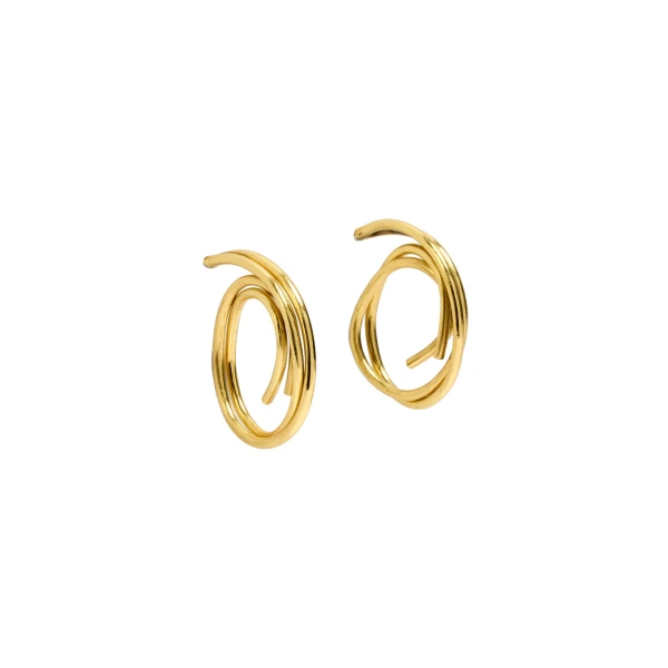 Aje Sascha Swirl Earrings in Gold | Earrings | Coveti