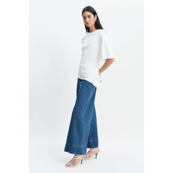 Aje Sienna Belted Tee in White | T-shirts | Coveti