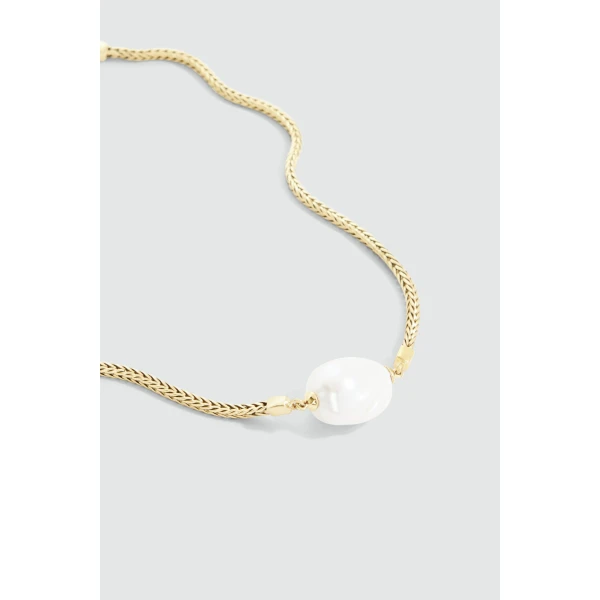 Aje Sienna Necklace in Gold/Pearl | Necklace | Coveti