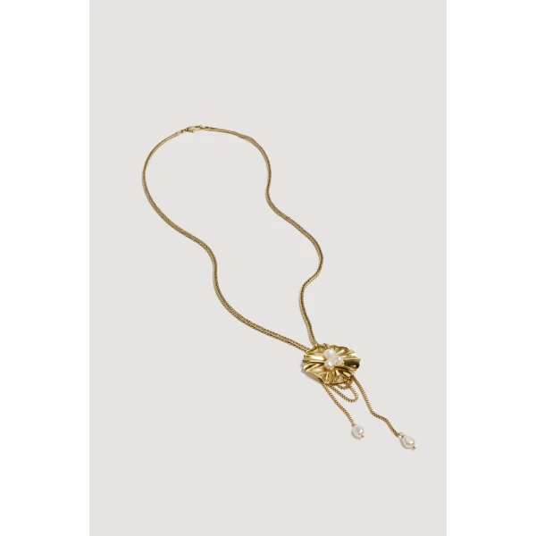 Aje Sierra Necklace in Gold/Pearl | Necklace | Coveti