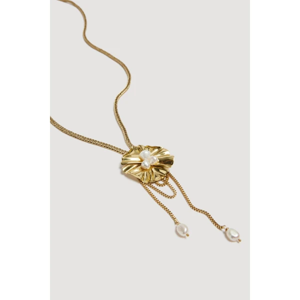 Aje Sierra Necklace in Gold/Pearl | Necklace | Coveti