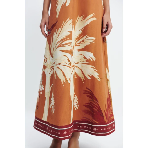 Aje Sol Halter Maxi Dress in Ember | Maxi Dresses | Coveti