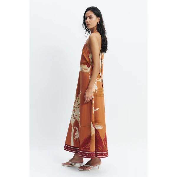 Aje Sol Halter Maxi Dress in Ember | Maxi Dresses | Coveti