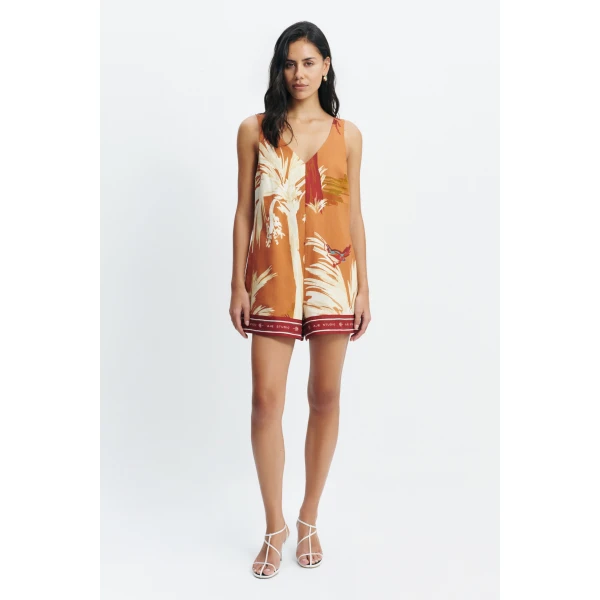 Aje Sol Relaxed Playsuit in Ember | Jumpsuit | Coveti