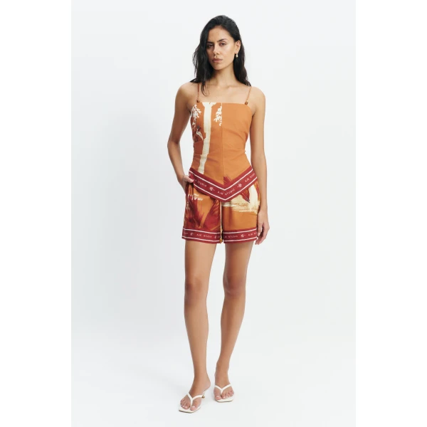 Aje Sol Relaxed Short in Ember | Shorts | Coveti