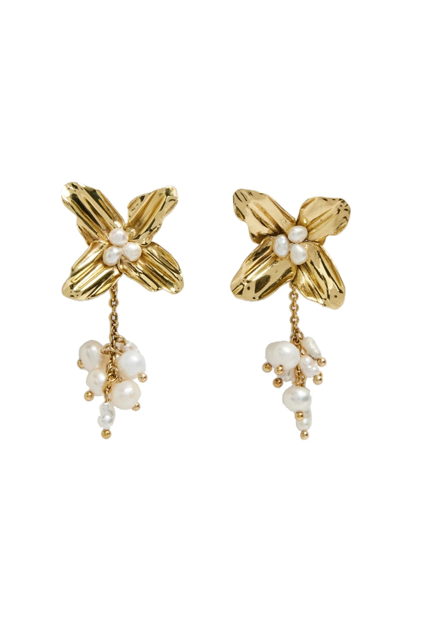 Aje Soleil Mini Drop Stud Gold/Pearl Aje Soleil Mini Drop Stud in Gold/Pearl | Earrings | Coveti
