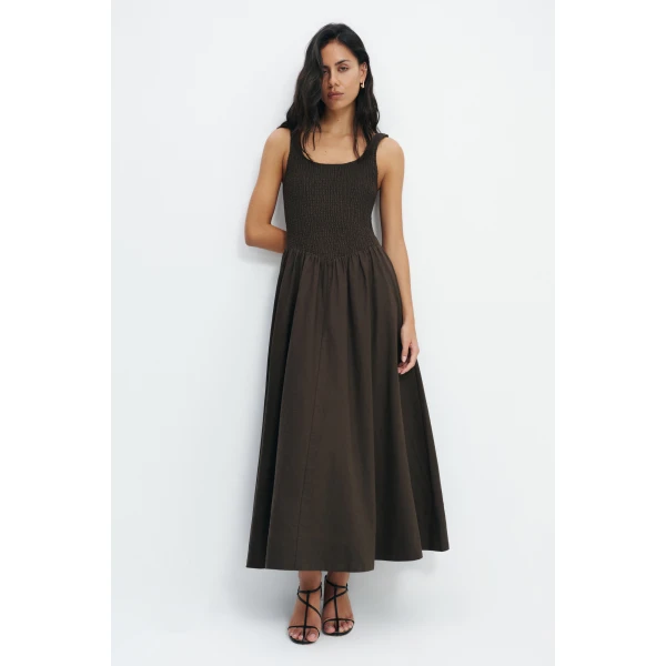 Aje Solstice Maxi Dress in Chocolate | Maxi Dresses | Coveti