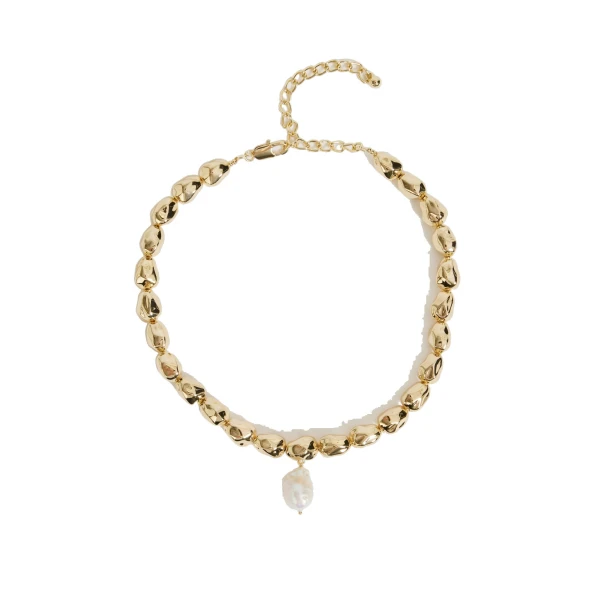 Aje Spencer Necklace in Gold/Pearl | Necklace | Coveti