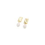 Aje Spencer Pearl Drop Earrings in Gold/Pearl | Earrings | Coveti
