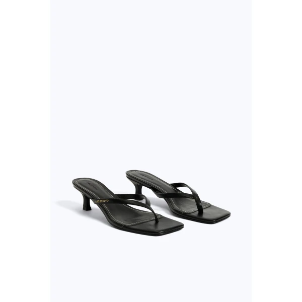 Aje Studio Thong Heel in Black | Heels | Coveti