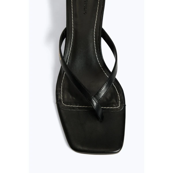 Aje Studio Thong Heel in Black | Heels | Coveti