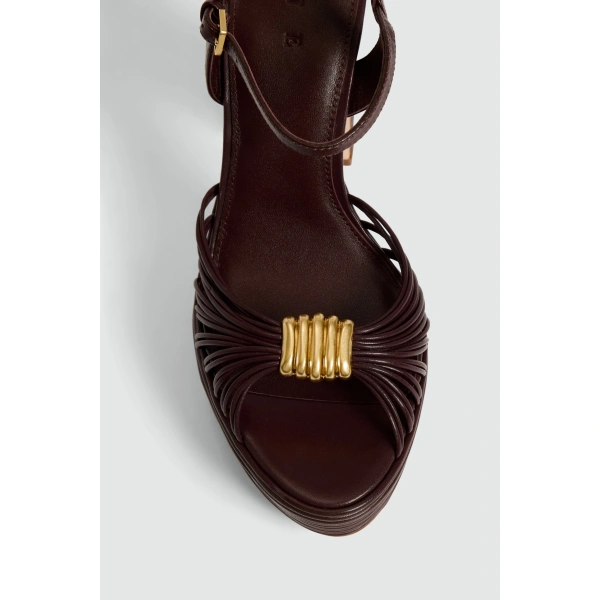 Aje Talia Platform Heel in Bordeaux | Heels | Coveti