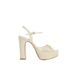 Aje Talia Platform Heel in Ivory | Heels | Coveti