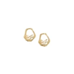 Aje Theadora Logo Stud in Gold/Pearl | Earrings | Coveti