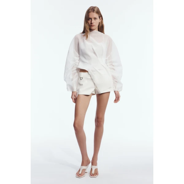 Aje Tommi Shorts in Ivory | Shorts | Coveti