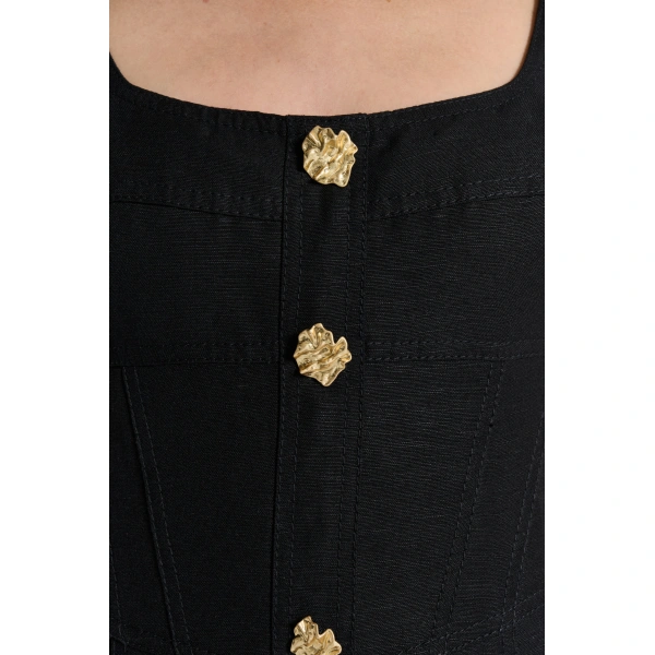 Aje Tova Midi Dress in Black | Midi Dresses | Coveti