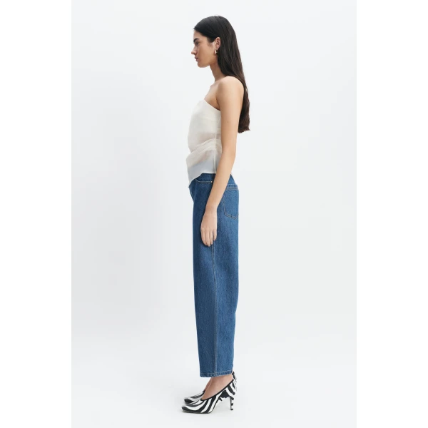 Aje Tully Bubble Crop Jean in Coastal Wash | Pants | Coveti