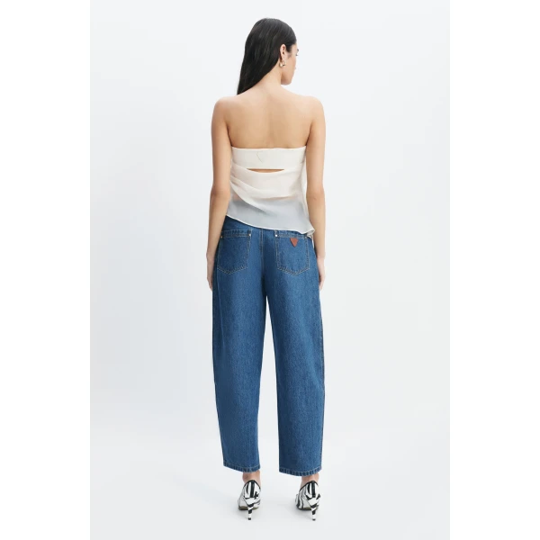 Aje Tully Bubble Crop Jean in Coastal Wash | Pants | Coveti