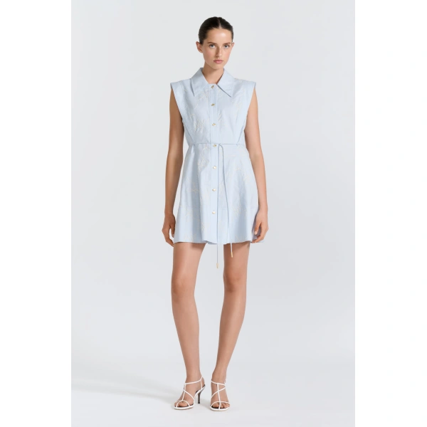 Aje Vaila Mini Dress in Cloud Blue | Mini Dresses | Coveti