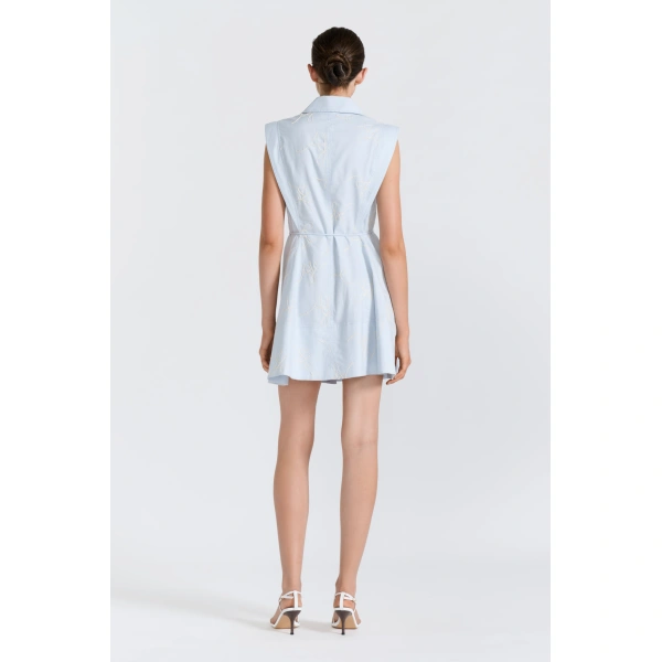 Aje Vaila Mini Dress in Cloud Blue | Mini Dresses | Coveti
