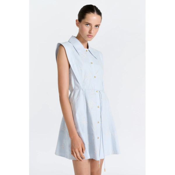 Aje Vaila Mini Dress in Cloud Blue | Mini Dresses | Coveti