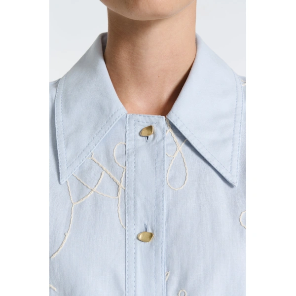 Aje Vaila Mini Dress in Cloud Blue | Mini Dresses | Coveti