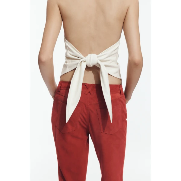 Aje Varleta Suede Leather Pants