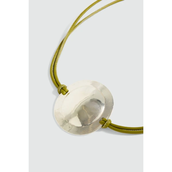 Aje Vento Necklace in Avocado/Silver | Necklace | Coveti
