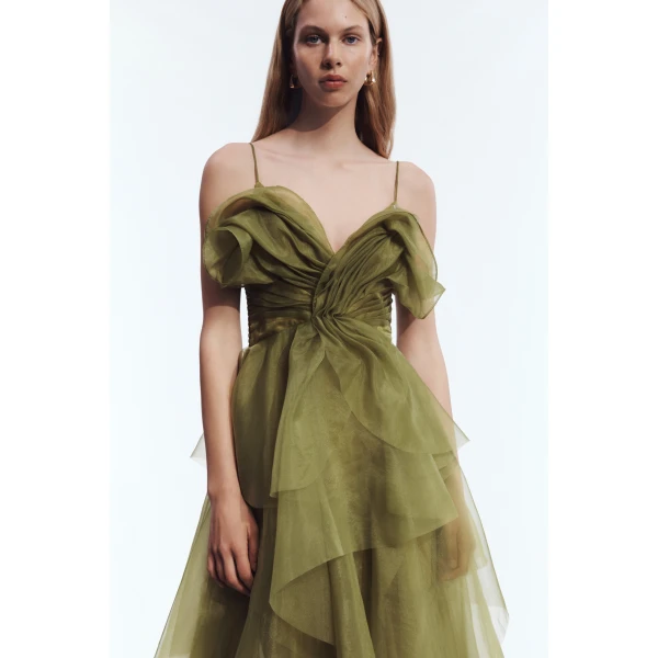 Aje Vionette Gown in Avocado | Evening Gowns | Coveti