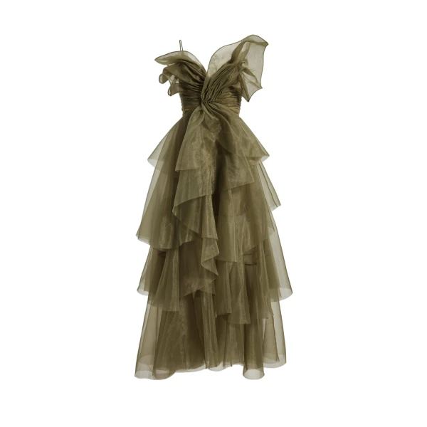Aje Vionette Gown in Avocado | Evening Gowns | Coveti