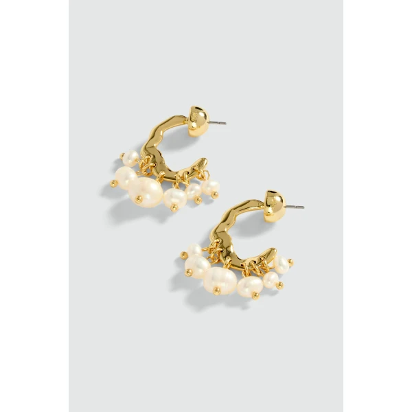 Aje Viva Pearl Drop Earring in Gold/Pearl | Earrings | Coveti