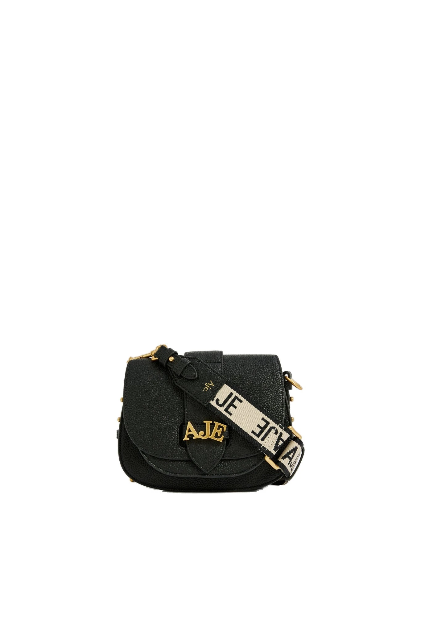 Aje Viva Texture Small Saddle Bag Black Aje Viva Texture Small Saddle Bag in Black | Shoulder & Crossbody Bags | Coveti