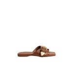 Aje Zanthe Slide in Amber Croc | Flip Flops & Slides | Coveti