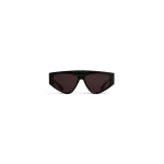 Alaia Aviator Mask Sunglasses in Black, Crocodile Print | Sunglasses | Coveti