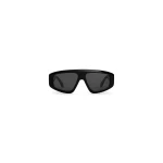 Alaia Aviator Mask Sunglasses in Black | Sunglasses | Coveti
