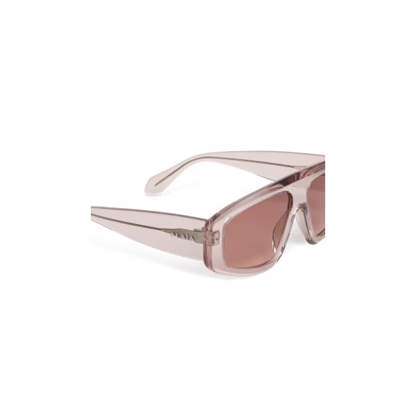 Alaia Aviator Mask Sunglasses in Brown and Caramel | Sunglasses | Coveti