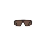 Alaia Aviator Mask Sunglasses in Dark Havana | Sunglasses | Coveti