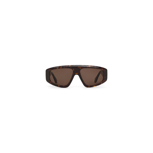 Aviator Mask Sunglasses in Dark Havana